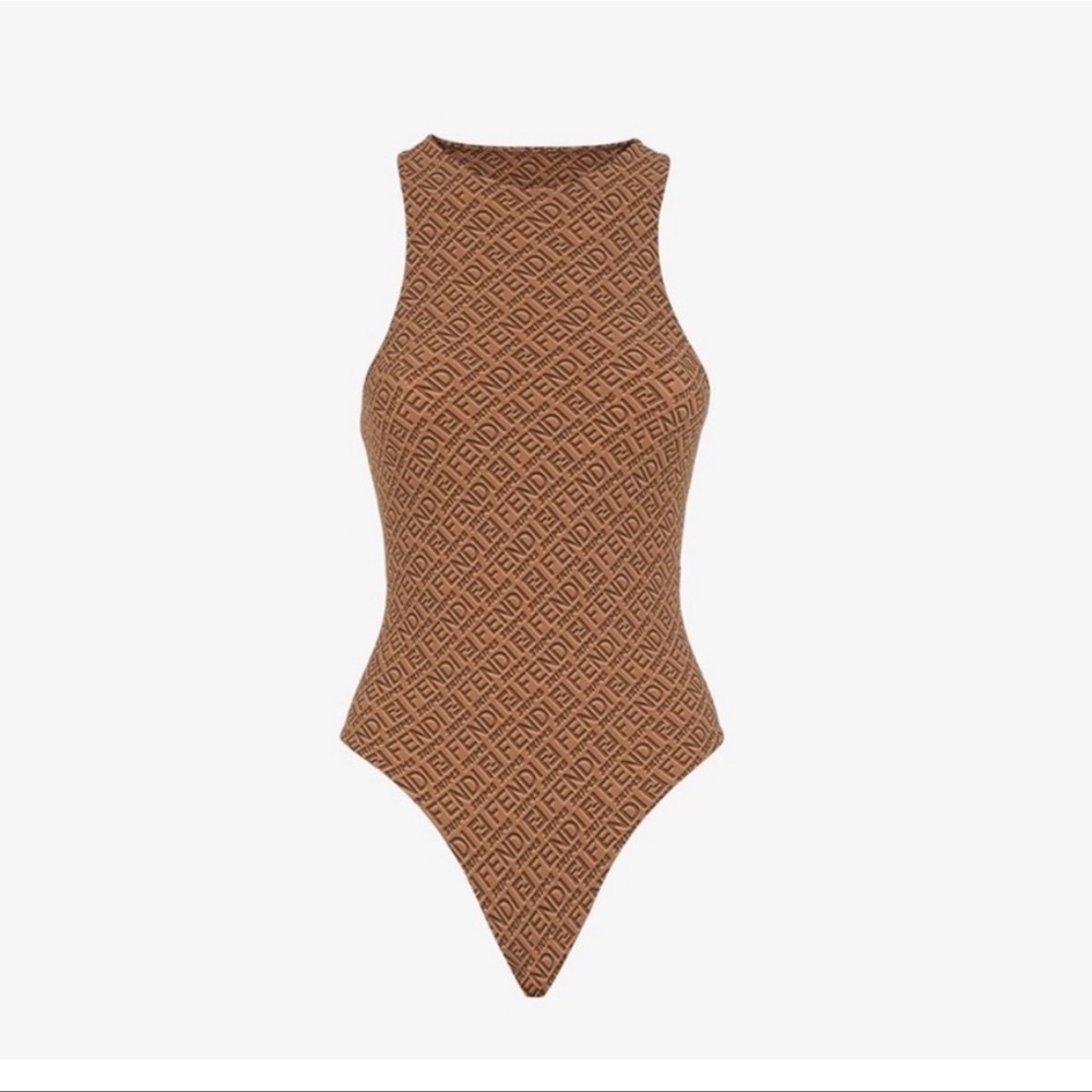 FENDI X SKIMS HIGH NECK BODYSUIT